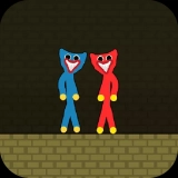 Red and Blue Stickman Huggy